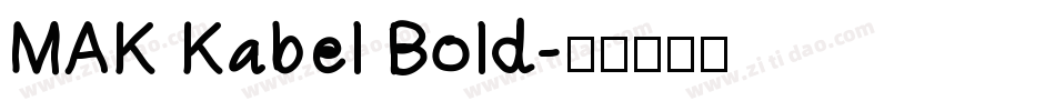 MAK Kabel Bold字体转换